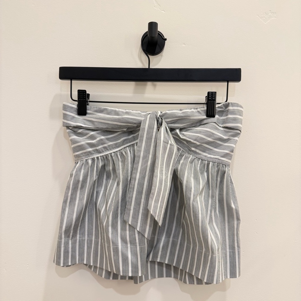 Dolan Black and White Striped Top